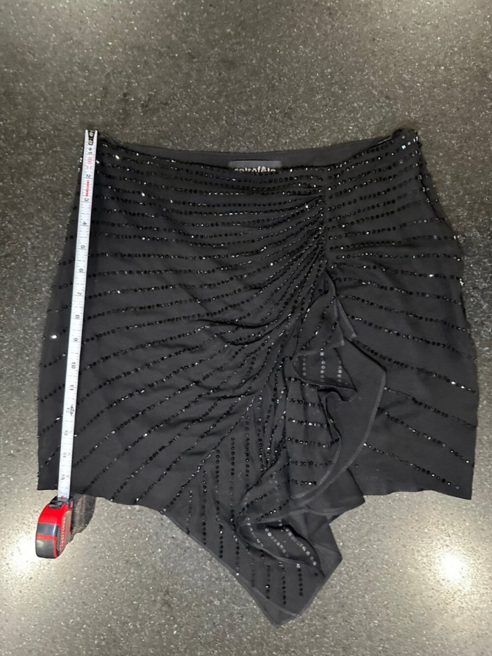 Retrofête Chaser Embellished Mini Skirt | Black | Size M - Picture 8 of 11